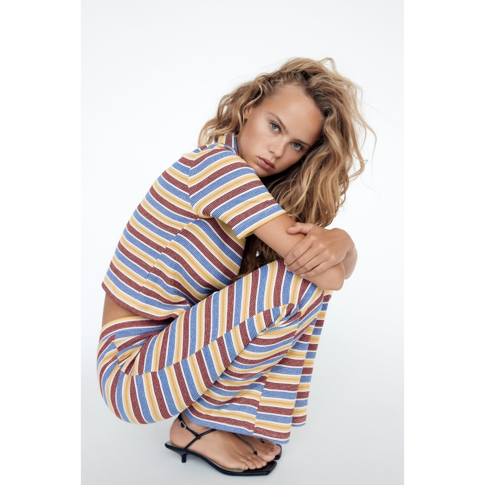 Zara Textured Rib Pant - Picture 3 of 10